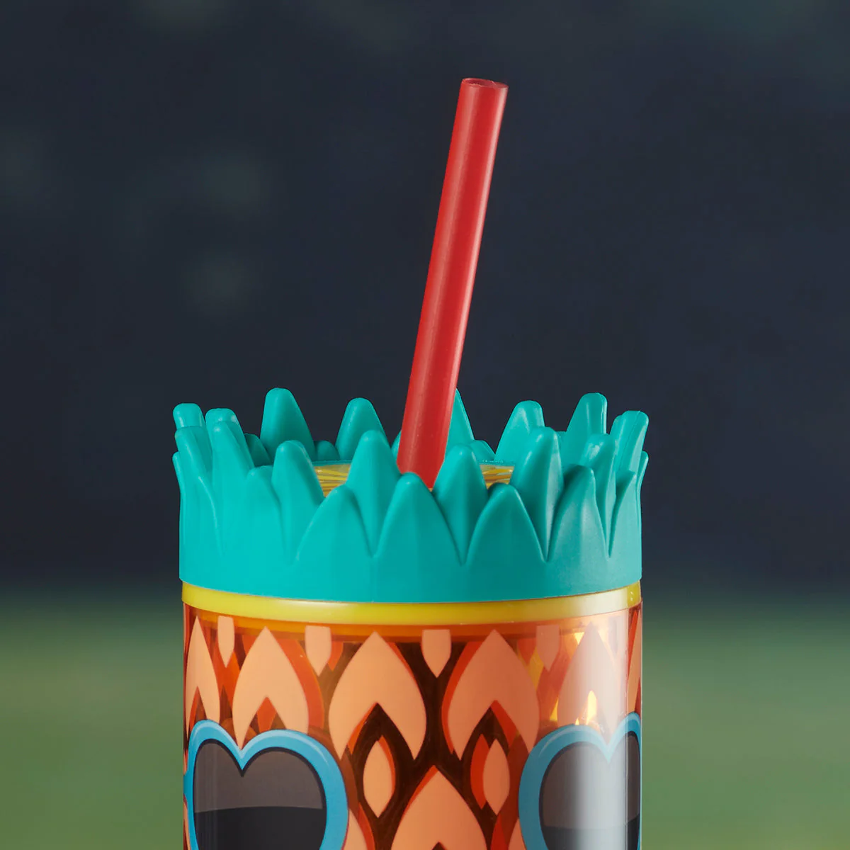 Acrylic Sipper, Cup, Tumbler Frosted with Straw and Lid for Water, Juice, Milk and other Bevrages - 468ml (KT-007-C) - Image 3