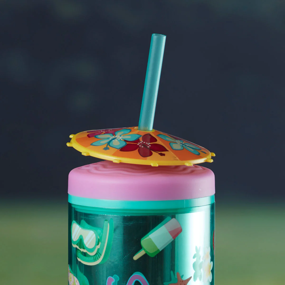 Acrylic Sipper, Cup, Tumbler Frosted with Straw and Lid for Water, Juice, Milk and other Bevrages - 468ml (KT-008-B) - Image 3
