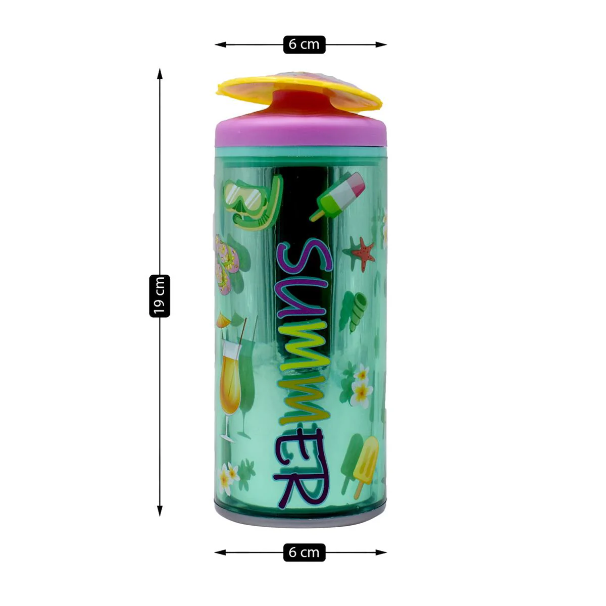 Acrylic Sipper, Cup, Tumbler Frosted with Straw and Lid for Water, Juice, Milk and other Bevrages - 468ml (KT-008-B) - Image 5