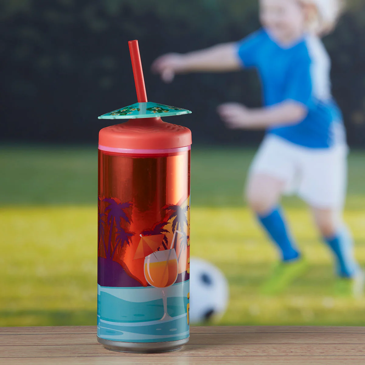Acrylic Sipper, Cup, Tumbler Frosted with Straw and Lid for Water, Juice, Milk and other Bevrages - 468ml (KT-008-C) - Image 2