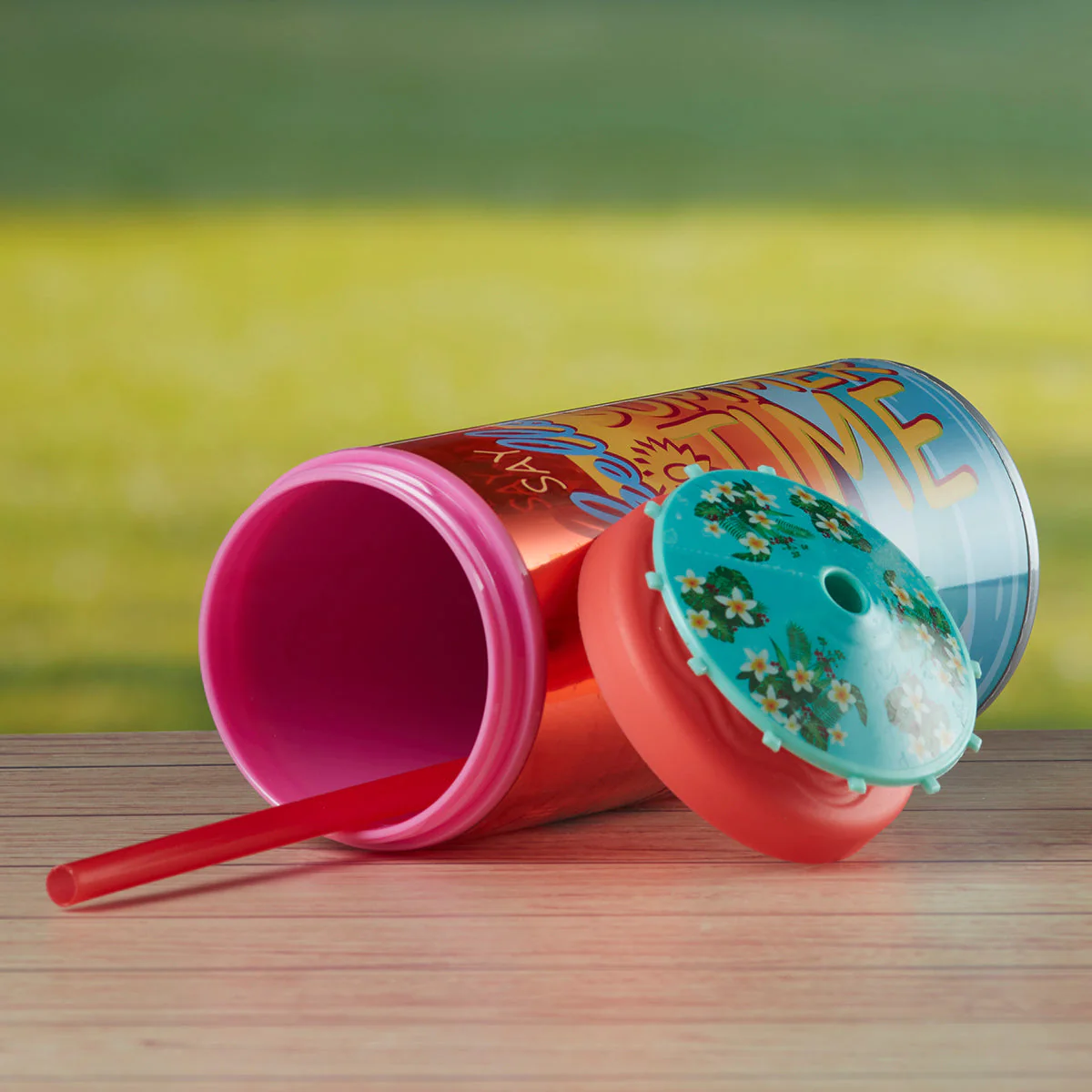 Acrylic Sipper, Cup, Tumbler Frosted with Straw and Lid for Water, Juice, Milk and other Bevrages - 468ml (KT-008-C) - Image 4