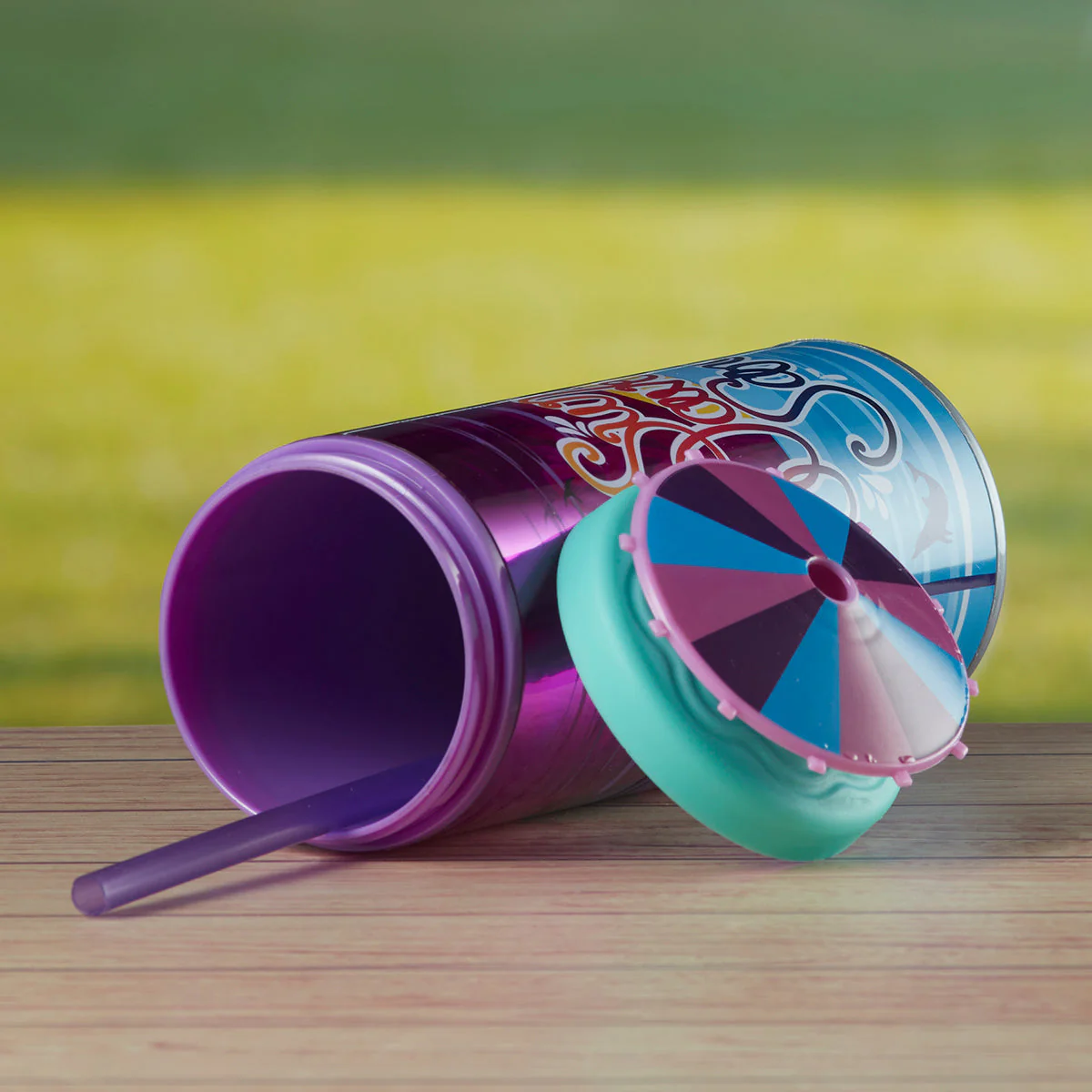 Acrylic Sipper, Cup, Tumbler Frosted with Straw and Lid for Water, Juice, Milk and other Bevrages - 468ml (KT-008-D) - Image 4