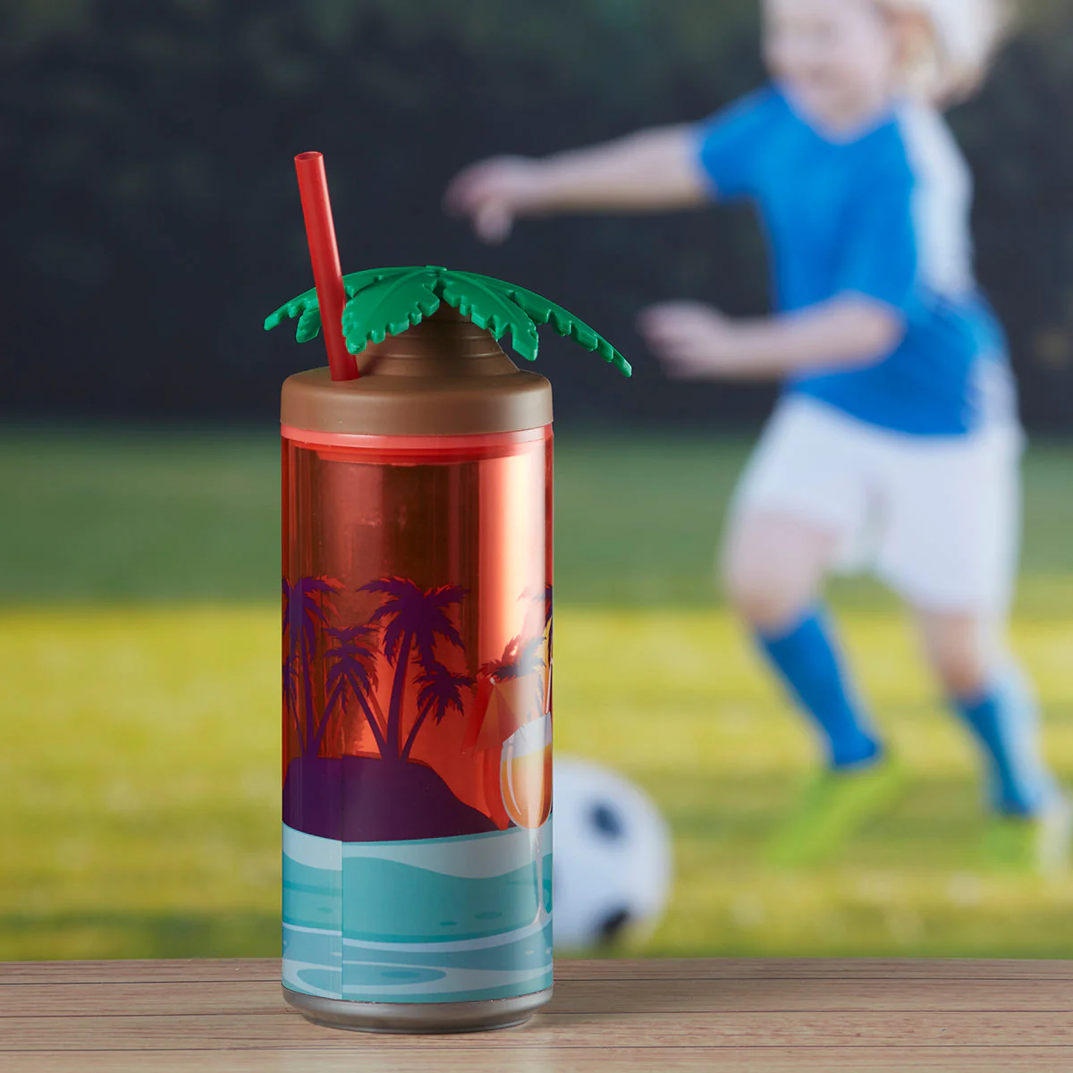 Acrylic Sipper, Cup, Tumbler Frosted with Straw and Lid for Water, Juice, Milk and other Bevrages - 468ml (KT-009-B) - Image 2