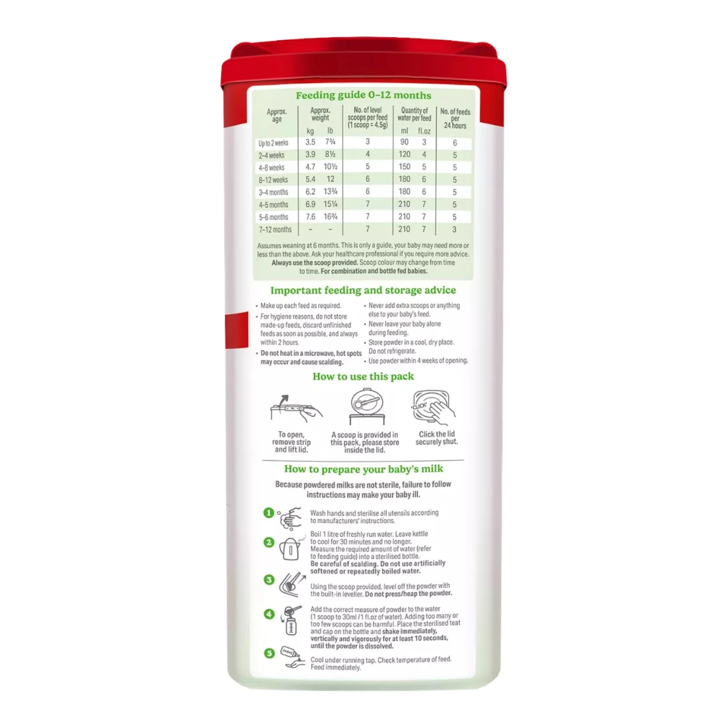 Cow & Gate Stage 1, First Infant Milk (0m+) 800g (Pack of 1) - Image 4