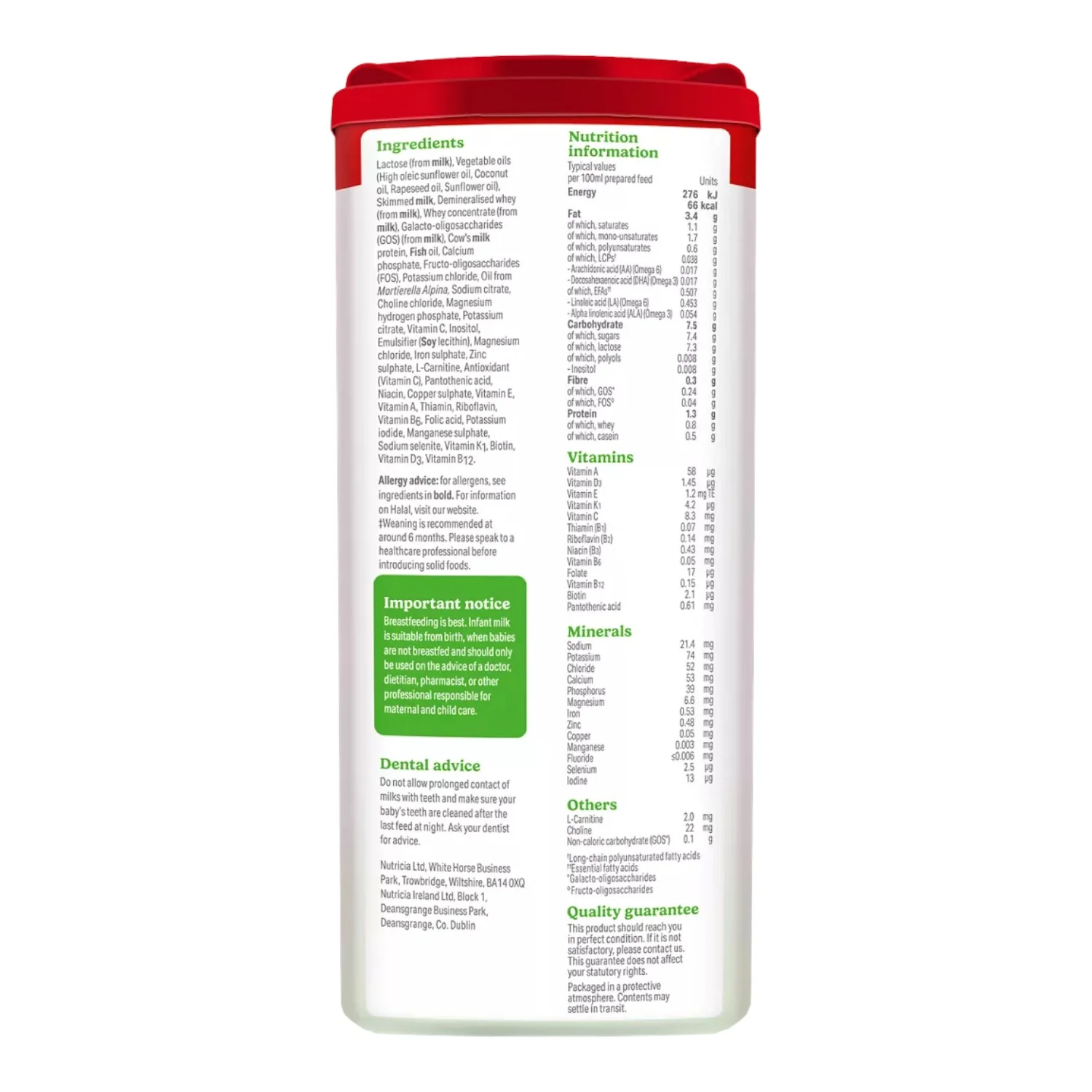 Cow & Gate Stage 1, First Infant Milk (0m+) 800g (Pack of 1) - Image 5