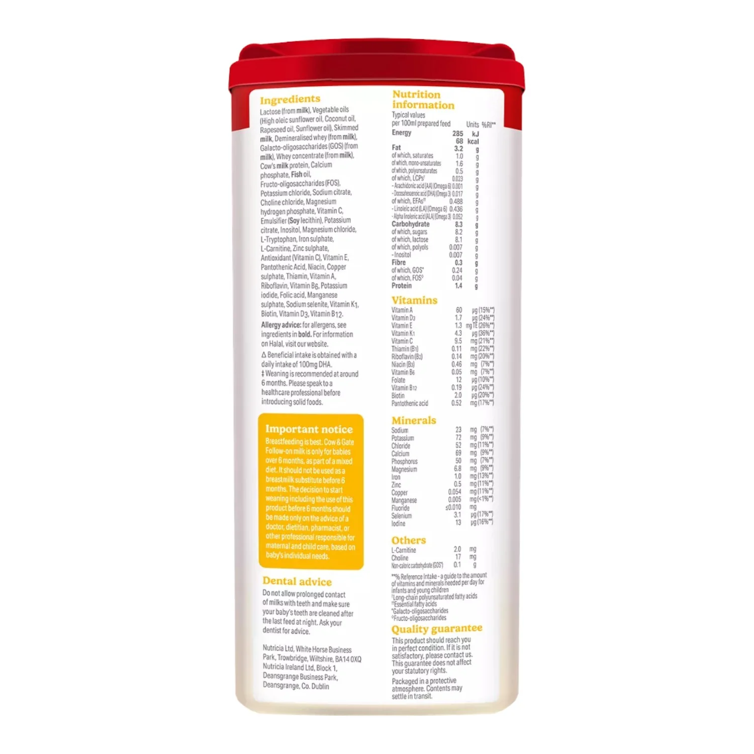 Cow & Gate Stage 2, Follow-on Milk (6m+) 800g (Pack of 1) - Image 4