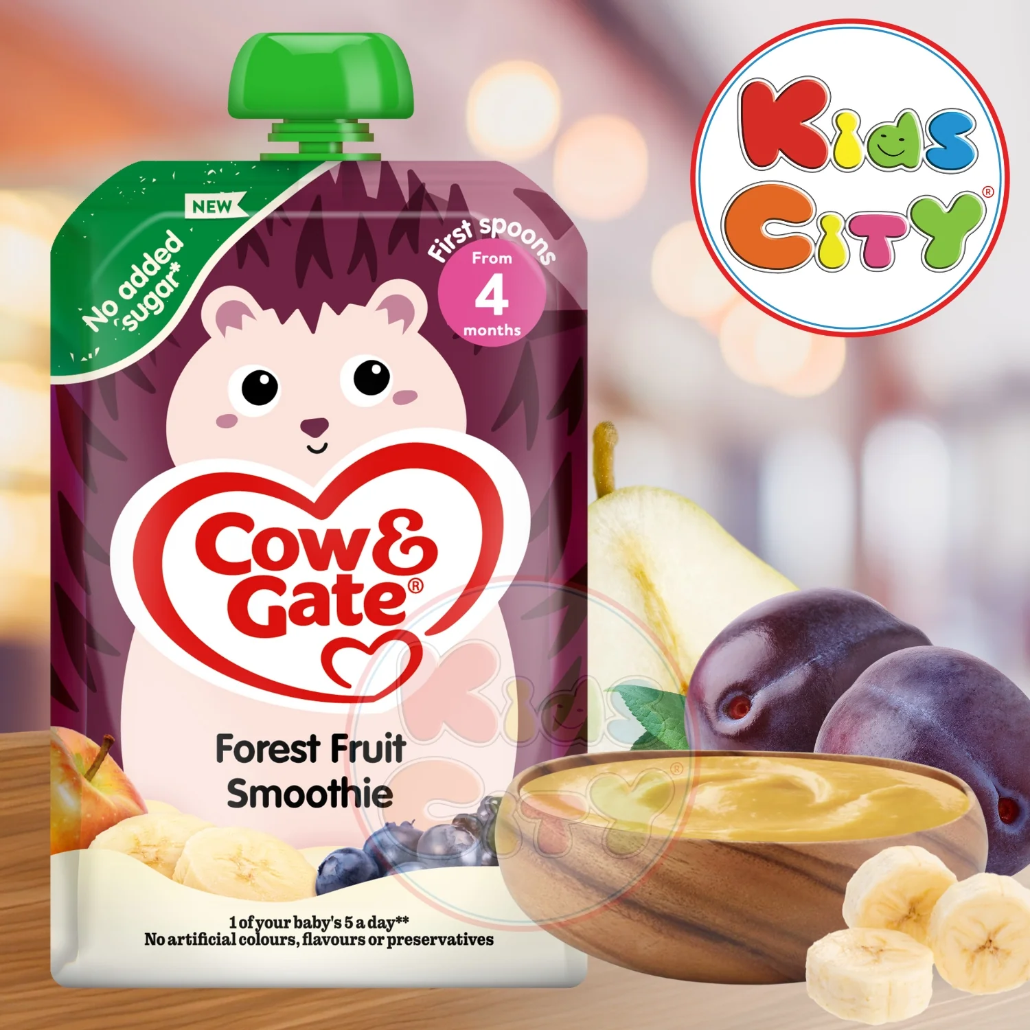 Cow & Gate Baby Food Pouch, Forest Fruit Smoothie (4m+) - 100g
