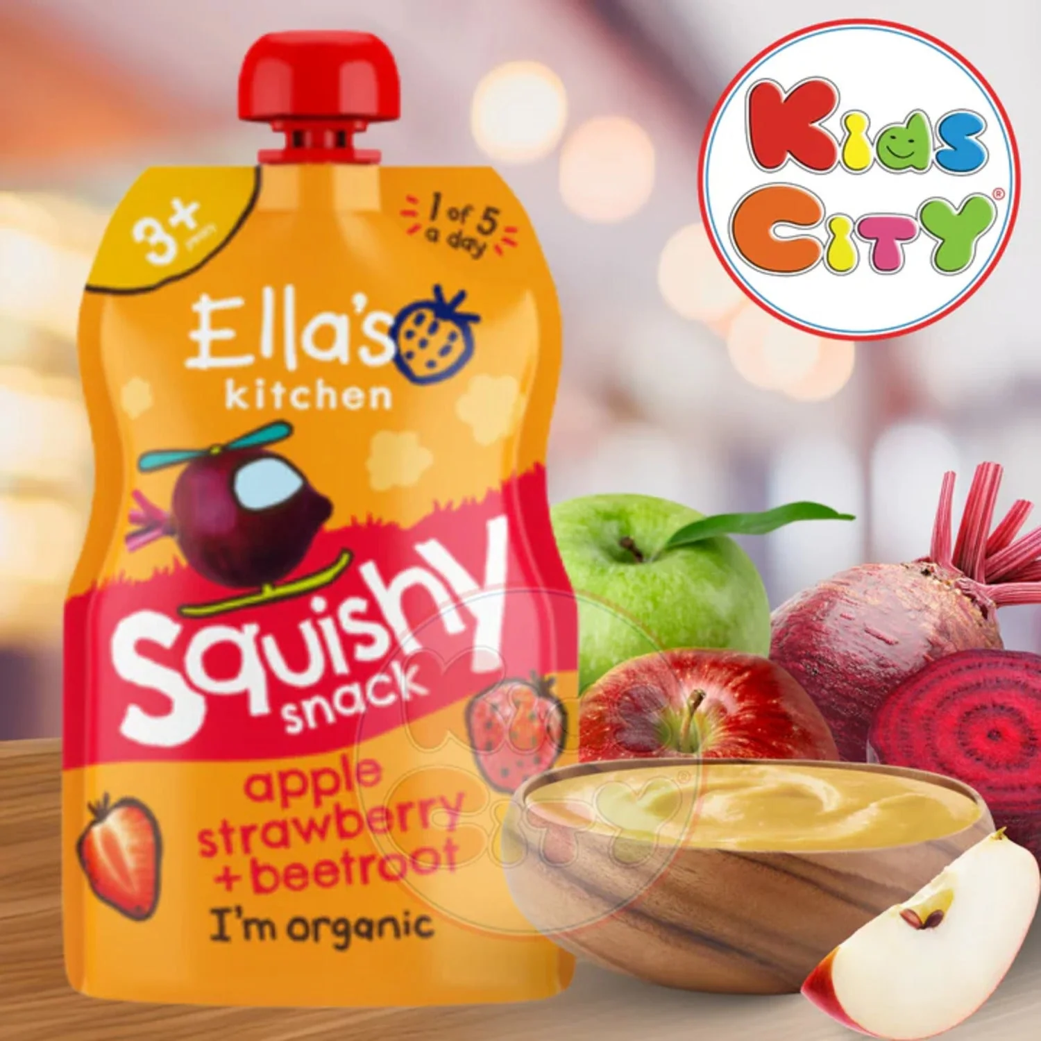 Ellas Kitchen Baby Food Pouch, Apple Strawberry+Beetroot - 100g