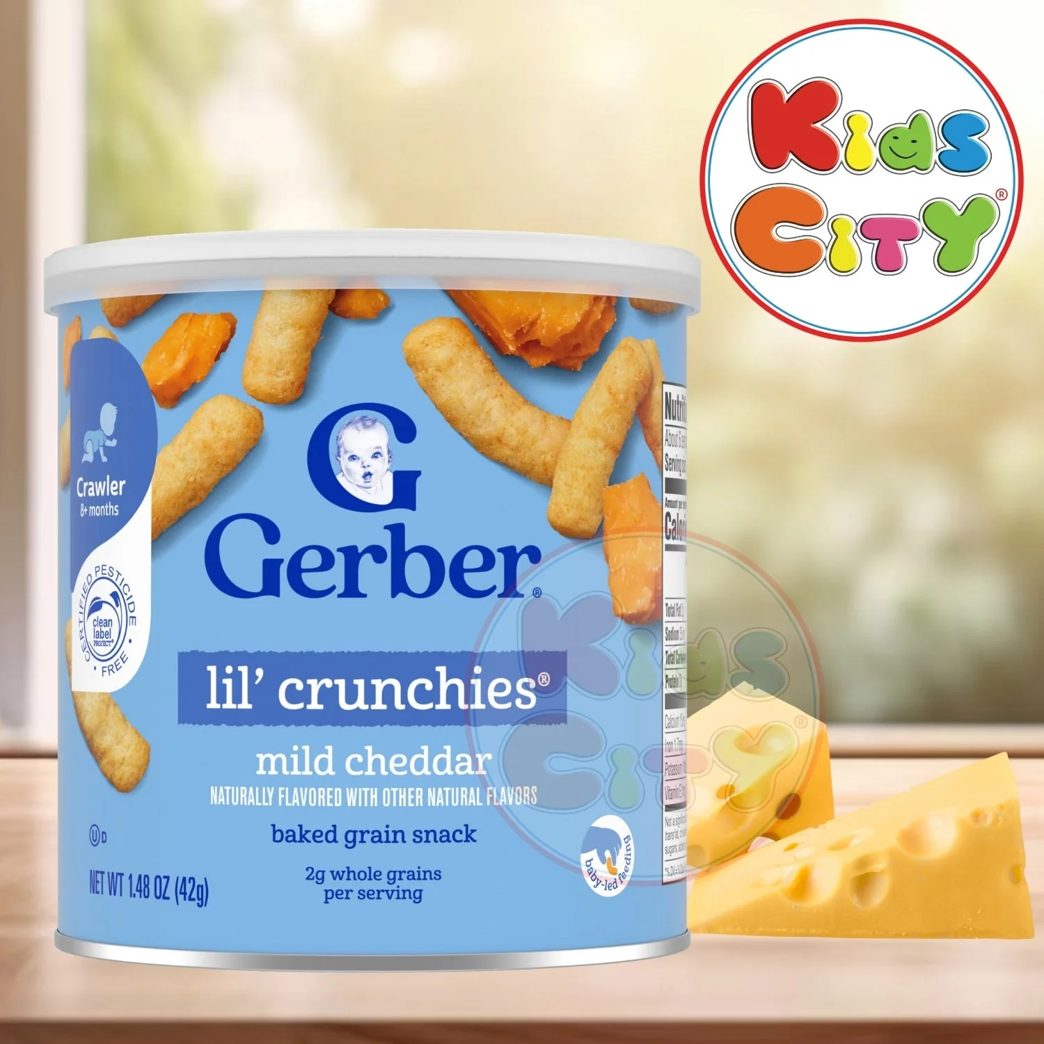 Gerber Snacks for Baby, Lil Crunchies, Mild Cheddar (Pack of 1)