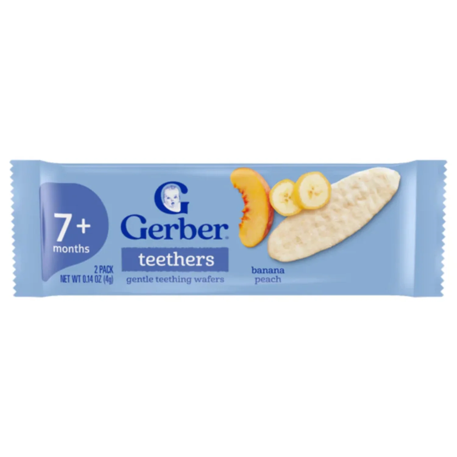 Gerber Snacks for Baby, Teethers Gentle Teething Wafers, Banana and Peach, 48g (Pack of 1) - Image 6