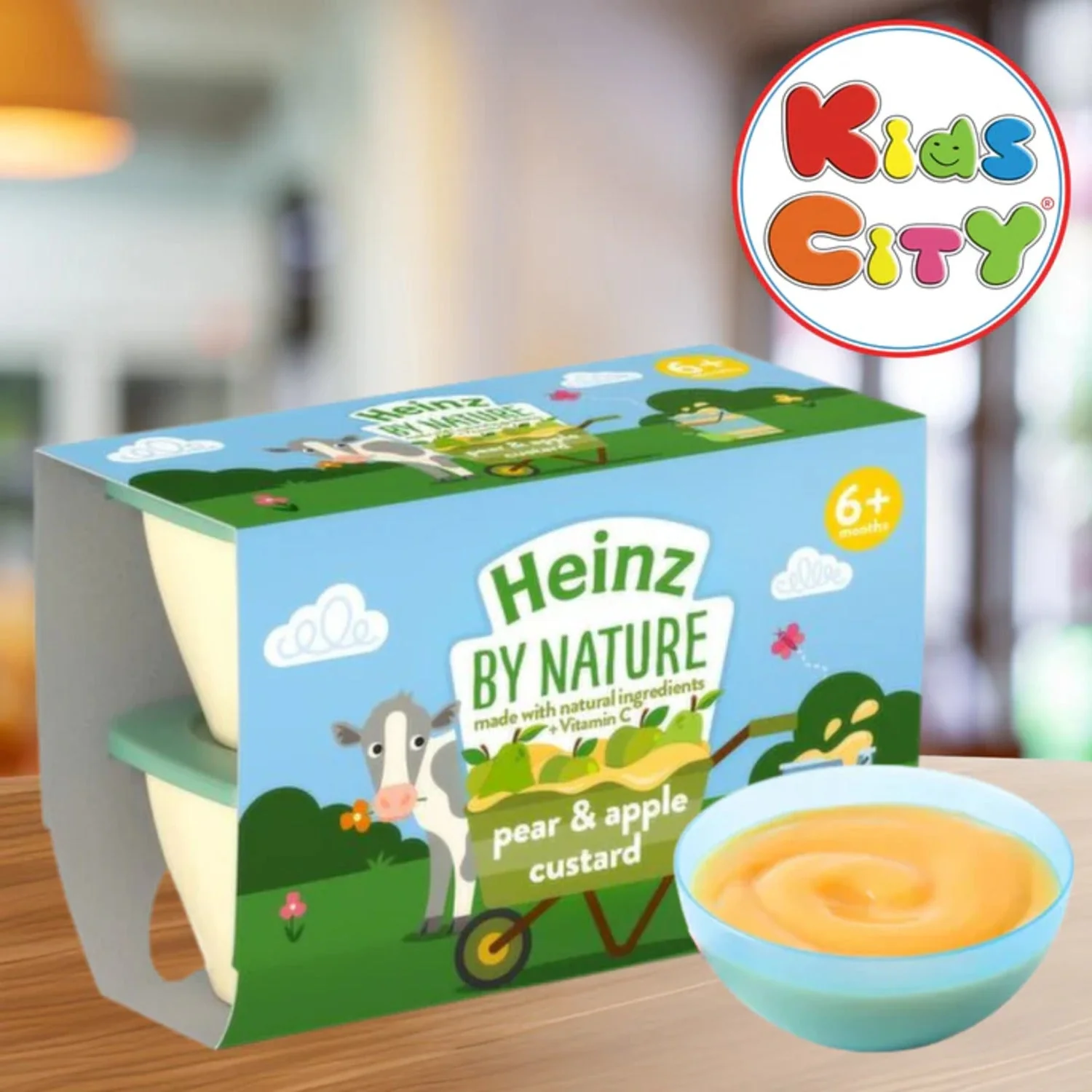 Heinz by Nature (4 pack) Pear & Apple Custard - 400g (4x100g)