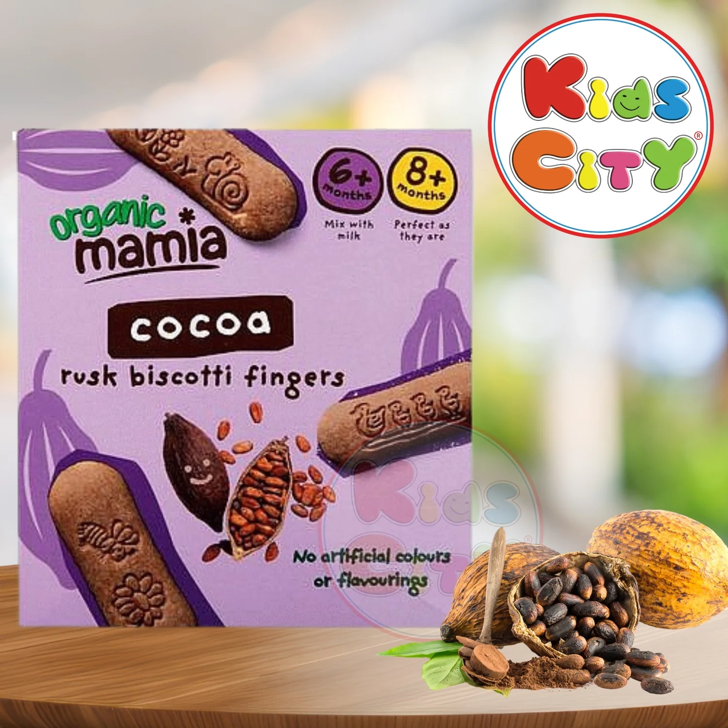 Organic Mamia Cocoa Rusk Biscotti Fingers (6-8m+) - 100g