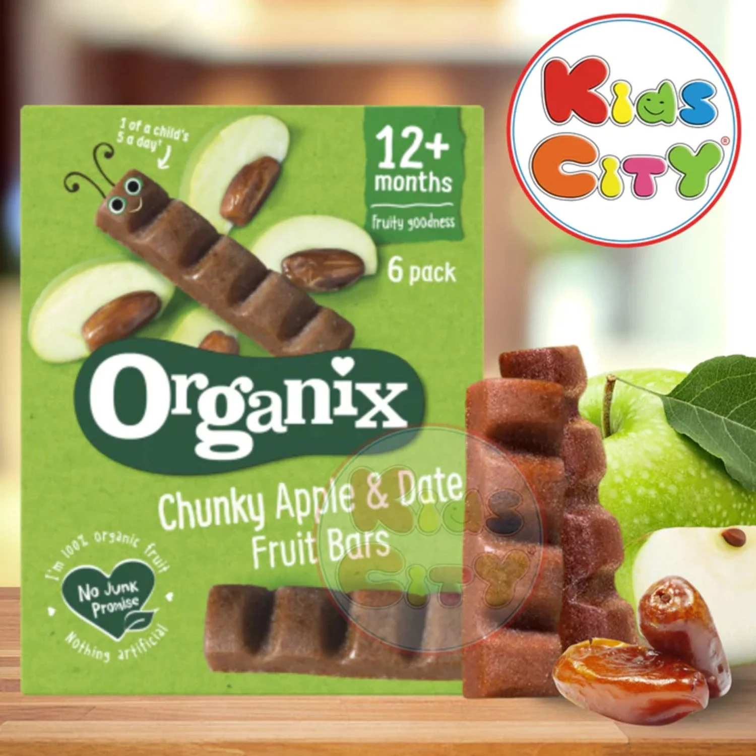 Organix Chunky Apple & Date Fruits Bars (12m+) - 102g