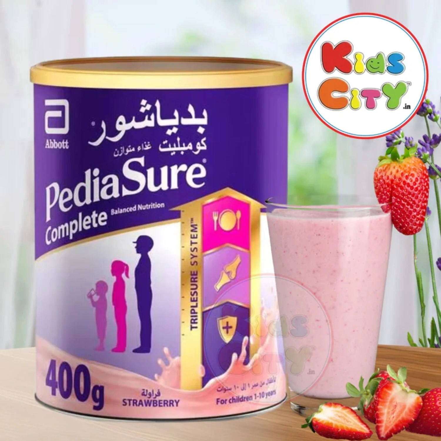 Pediasure Complete 400g, Strawberry (1-10yr) (Pack of 1)